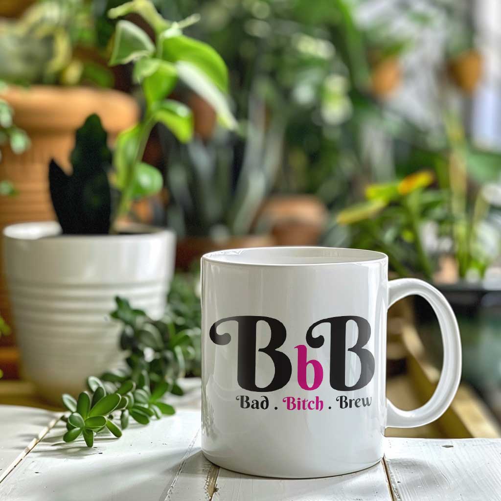 Bad B*tch Brew (Pink) Coffee Mug | Ceramic Coffee Mug for Mom | Birthday, Baby Shower, Mother's Day Gift for Moms | Dishwasher Safe Mug