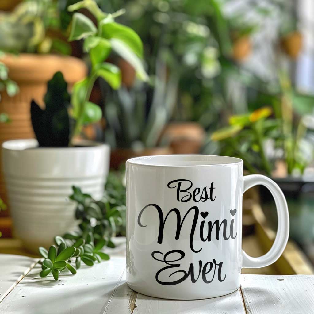 Best Mimi Ever Coffee Mug  | Ceramic Coffee Mug for Mom | Birthday, Baby Shower, Mother's Day Gift for Moms | Dishwasher Safe Mug