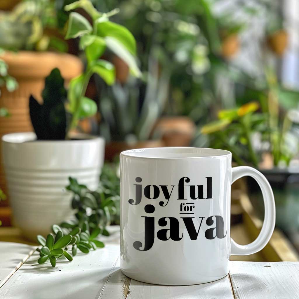 Joyful For Java Coffee Mug | Ceramic Coffee Mug for Mom | Birthday, Baby Shower, Mother's Day Gift for Moms | Dishwasher Safe Mug