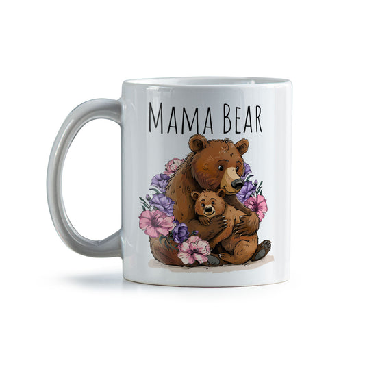 Mama Bear Coffee Mug | Ceramic Coffee Mug for Mom | Birthday, Baby Shower, Mother's Day Gift for Moms | Dishwasher Safe Mug