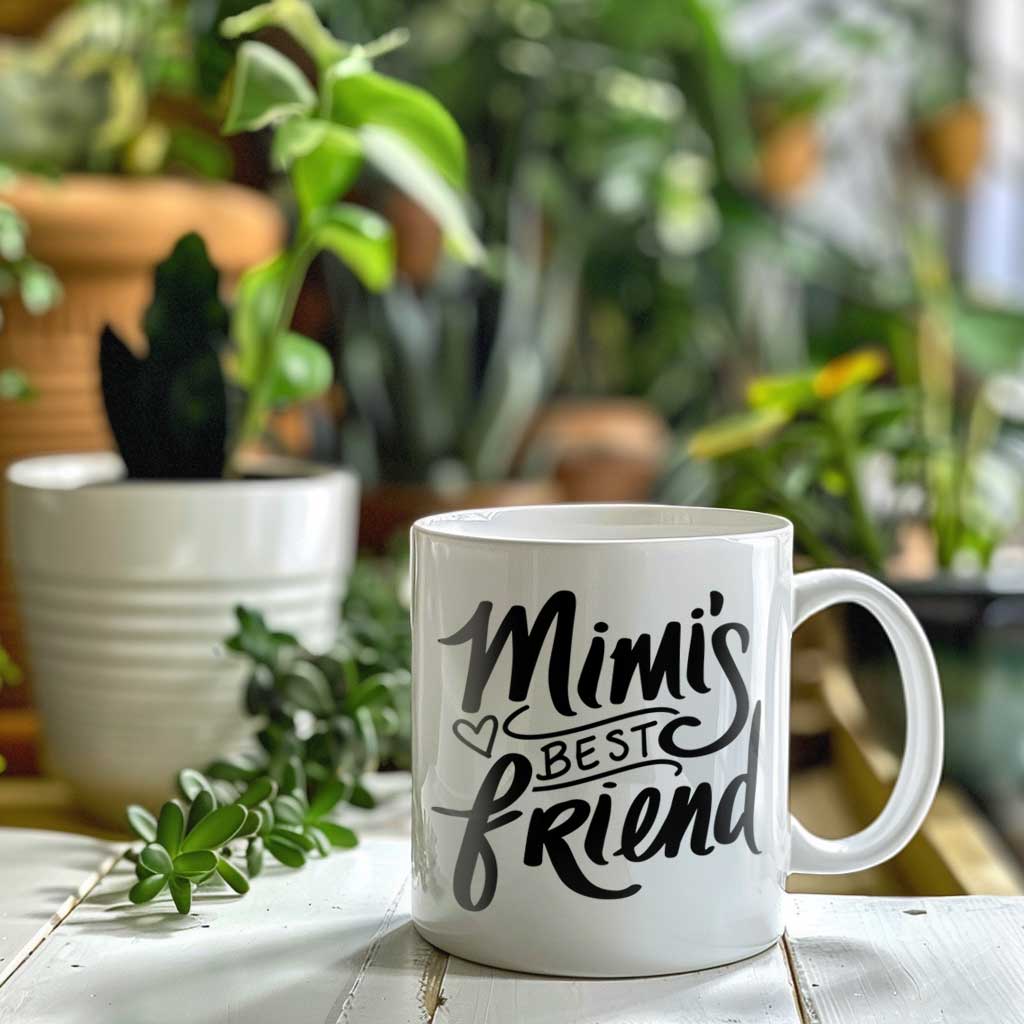 Mimi's Best Friend Coffee Mug | Ceramic Coffee Mug for Mom | Birthday, Baby Shower, Mother's Day Gift for Moms | Dishwasher Safe Mug